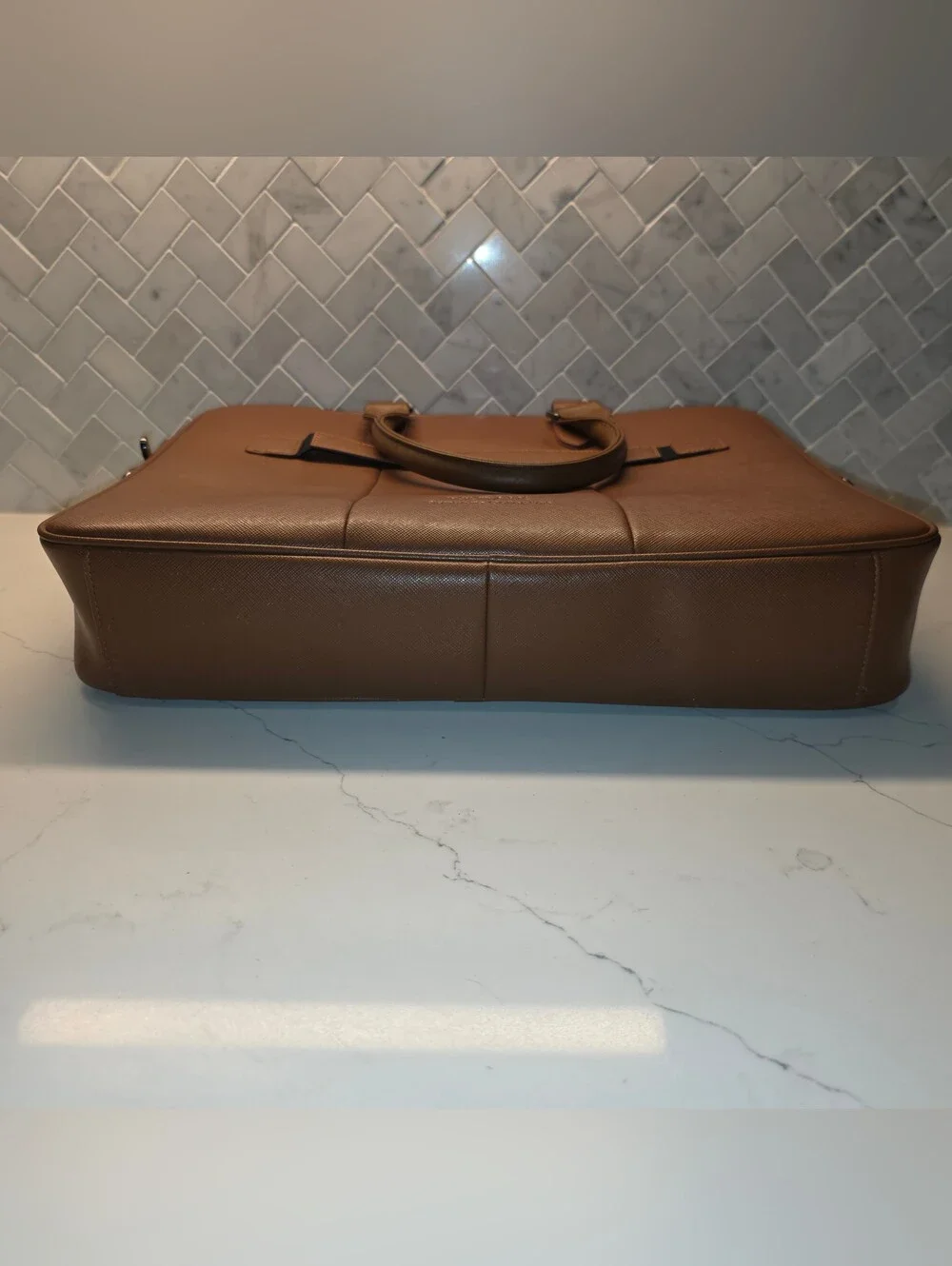 T.T.DALK Brown Leather Briefcase – Premium Luxury Business Bag